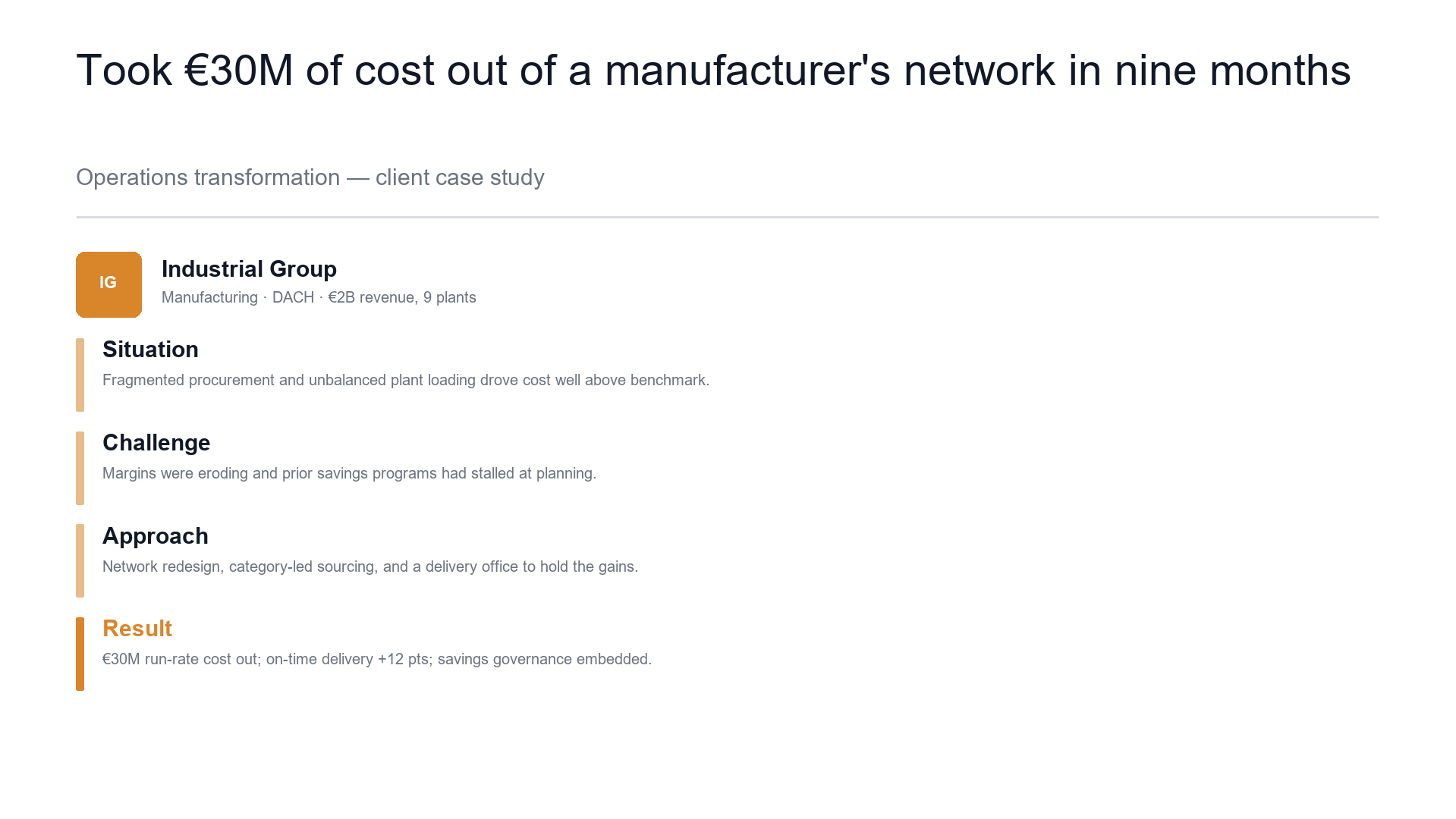 Case study — the engagement and its impact slide template preview